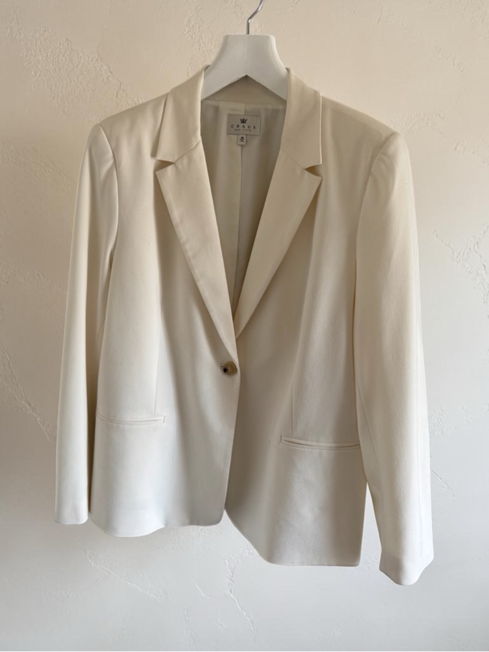 Chaus New York | Blazer | Winter White | One Button | 16